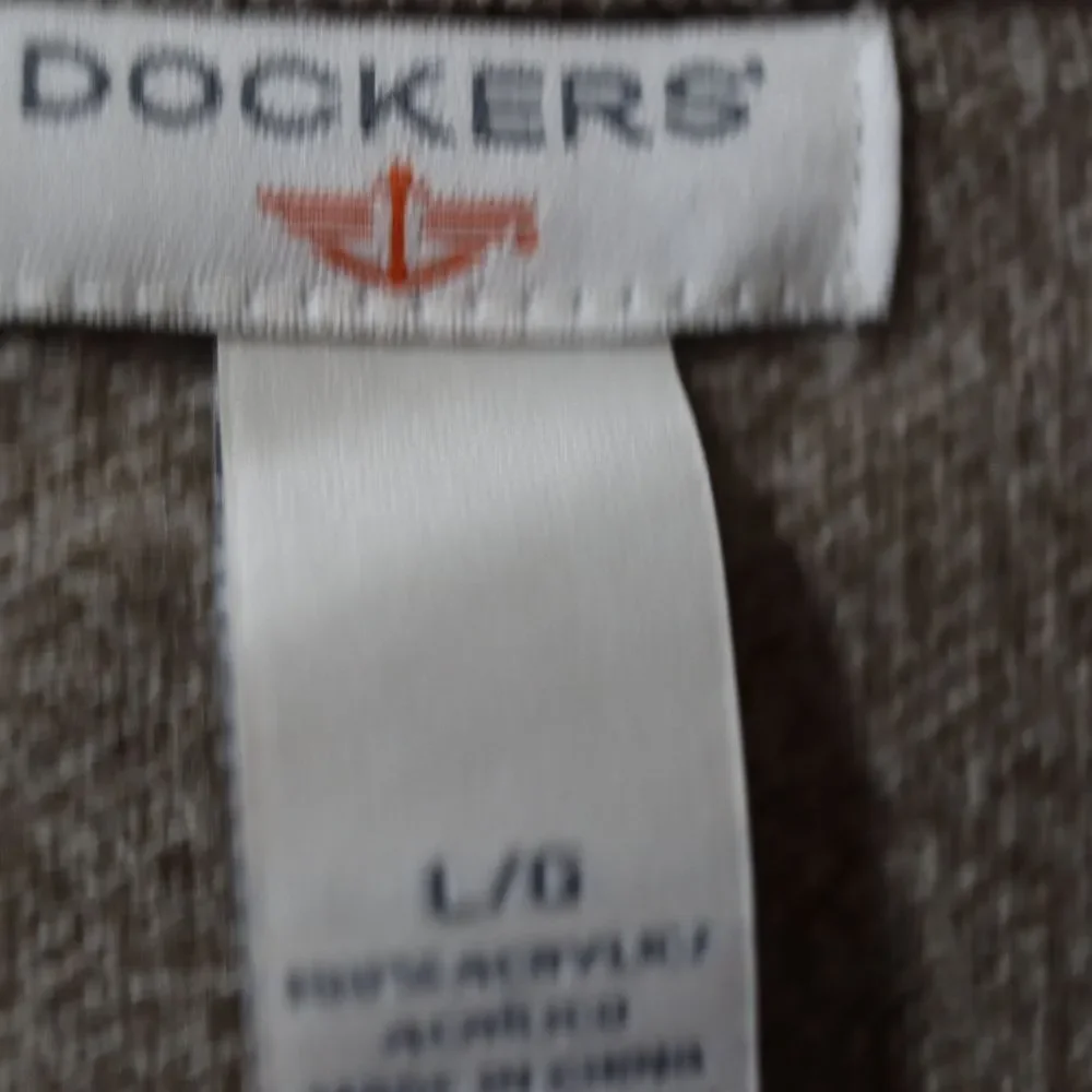 Dockers Gray Argyle Crewneck Sweater LG